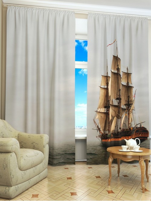 Фото-шторы в морском стиле