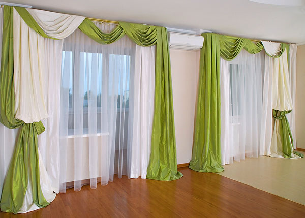 Зеленые шторы — 70 фото уютного дизайна с шторами зеленого цвета
